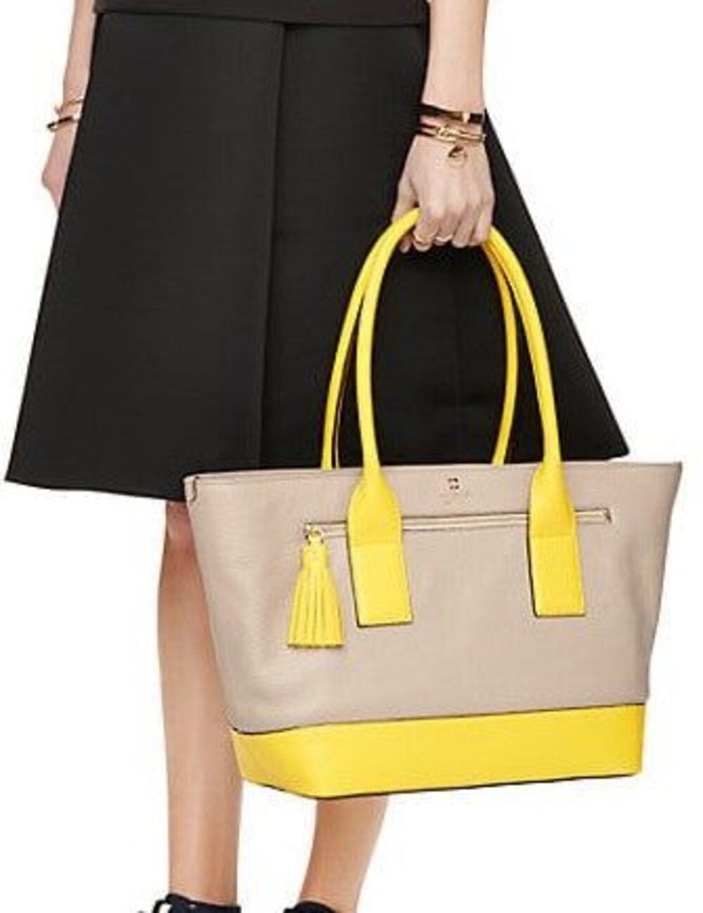 NWT Kate Spade Color Block Leather Tote shoulder bag purse - Retail $448